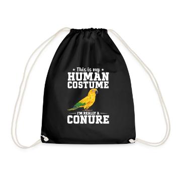 Parakeet Parrot Parakeet Bird - Drawstring Bag - black - Front