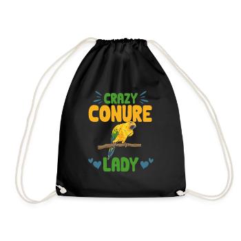 Parakeet Parrot Parakeet Bird - Drawstring Bag - black - Front