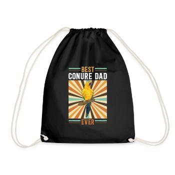 Parakeet Parrot Parakeet Bird - Drawstring Bag - black - Front