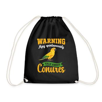 Parakeet Parrot Parakeet Bird - Drawstring Bag - black - Front
