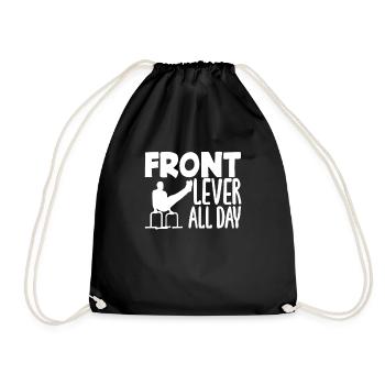Calisthenics Training Fitness Workout - Drawstring Bag - black - Front