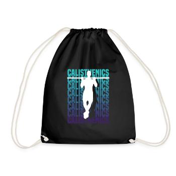 Calisthenics Training Fitness Workout - Drawstring Bag - black - Front