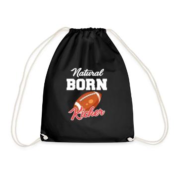 Quarterback de football kicker né naturel - Sac de sport léger - noir - Devant