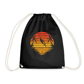 Kitesurfing - Drawstring Bag - black - Front