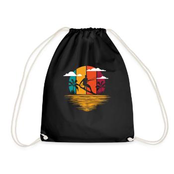 Kitesurfing - Turnbeutel - Schwarz - Vorne