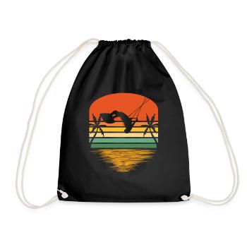 Kitesurfing - Turnbeutel - Schwarz - Vorne