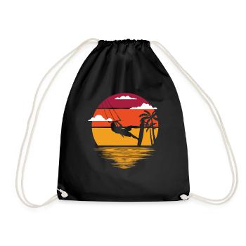 Kitesurfing - Turnbeutel - Schwarz - Vorne