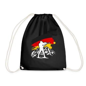 Biathlon Germany Sport Germany Biathlete Fan Sk - Drawstring Bag - black - Front