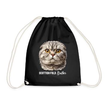 Scottish Fold Kätzchen Scottish Fold Katze - Turnbeutel - Schwarz - Vorne