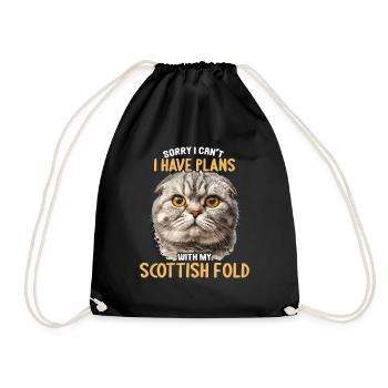 Scottish Fold Kätzchen Scottish Fold Katze - Turnbeutel - Schwarz - Vorne