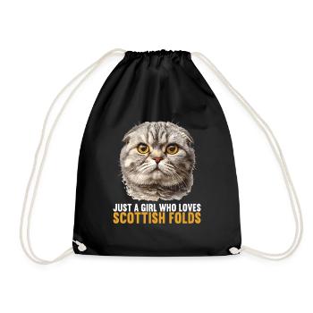 Scottish Fold Kätzchen Scottish Fold Katze - Turnbeutel - Schwarz - Vorne
