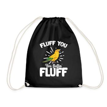 Parakeet Parrot Parakeet Bird - Drawstring Bag - black - Front