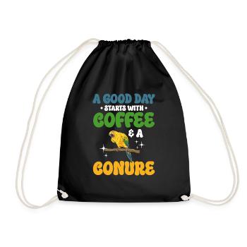 Perruche Perroquet Perruche Oiseau - Sac de sport léger - noir - Devant