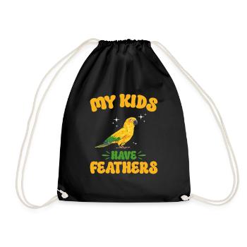 Perruche Perroquet Perruche Oiseau - Sac de sport léger - noir - Devant
