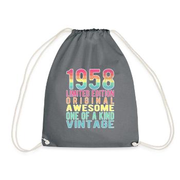 Edition limitée depuis 1958 Anniversaire Millésime 1958 - Sac de sport léger - gris - Devant
