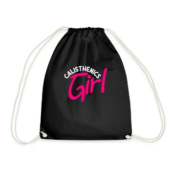 Calisthenics Training Fitness Workout - Drawstring Bag - black - Front