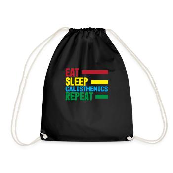 Calisthenics Training Fitness Workout - Drawstring Bag - black - Front