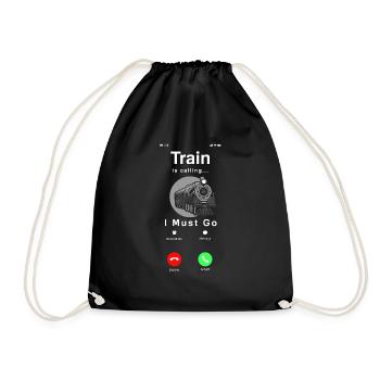 Drôle de Train amant Trains Locomotive cadeau - Sac de sport léger - noir - Devant