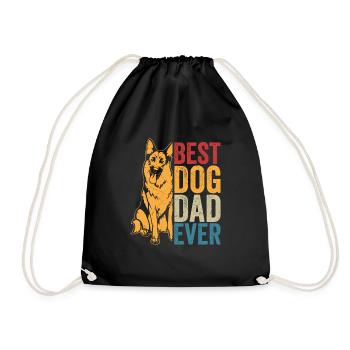 Best Dog Dad Ever German Shepherd Puppy Mom Dad - Turnbeutel - Schwarz - Vorne
