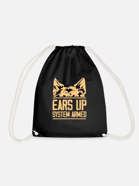 Ears Up System Armed Dog Mom Dad German Shepherd - Turnbeutel - Schwarz