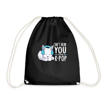 Je ne t’entends pas, j’écoute de la K-pop, Arctic Fox - Sac de sport léger - noir - Devant