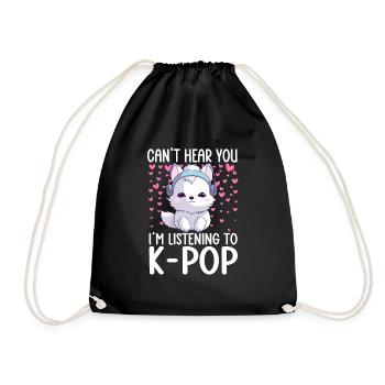 Je ne t’entends pas, j’écoute de la K-pop, Arctic Fox - Sac de sport léger - noir - Devant