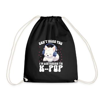 Je ne t’entends pas, j’écoute de la K-pop, Arctic Fox - Sac de sport léger - noir - Devant