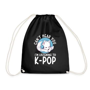 Je ne t’entends pas, j’écoute de la K-pop, Arctic Fox - Sac de sport léger - noir - Devant