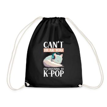 Je ne t’entends pas, j’écoute de la K-pop, Arctic Fox - Sac de sport léger - noir - Devant