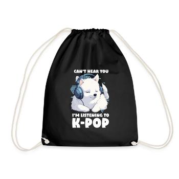 Je ne t’entends pas, j’écoute de la K-pop, Arctic Fox - Sac de sport léger - noir - Devant
