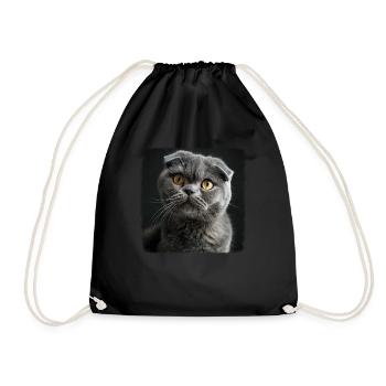 Scottish Fold Kätzchen Scottish Fold Katze - Turnbeutel - Schwarz - Vorne