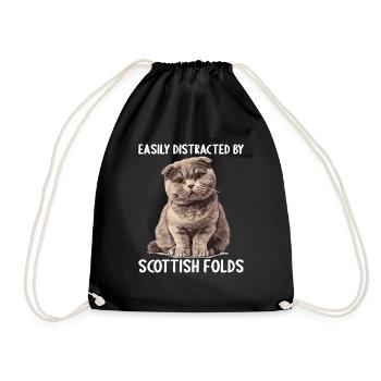 Scottish Fold Kätzchen Scottish Fold Katze - Turnbeutel - Schwarz - Vorne