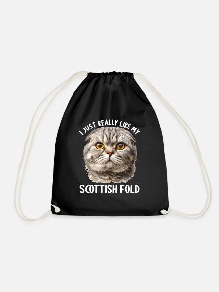 Scottish Fold Kätzchen Scottish Fold Katze - Turnbeutel - Schwarz