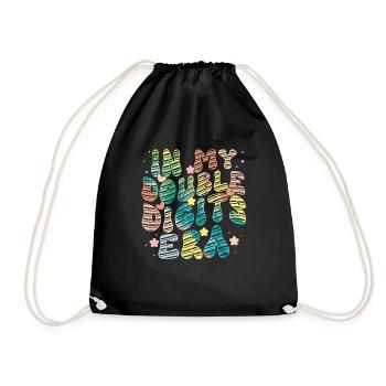 Double Digit Birthday Decoration Girls 10 - Drawstring Bag - black - Front