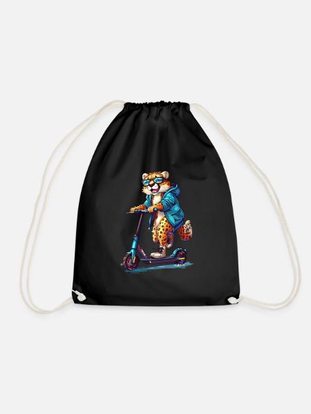 Trottinette guépard - Sac de sport léger - noir