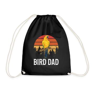 Parakeet Parrot Parakeet Bird - Drawstring Bag - black - Front