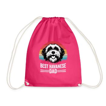 Best Havanese Dad Dog Owner Havaneser - Turnbeutel - Fuchsia - Vorne