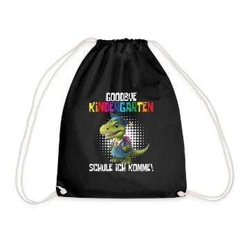 School Enrollment Dino Back to School - Drawstring Bag - black - Front