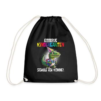 School Enrollment Dino Back to School - Drawstring Bag - black - Front
