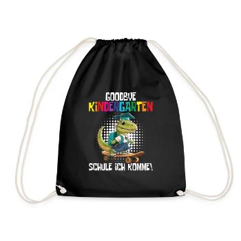 School Enrollment Dino Back to School - Drawstring Bag - black - Front