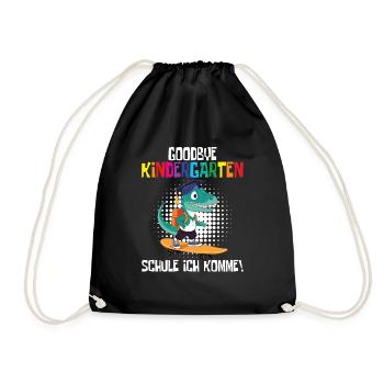 School Enrollment Dino Back to School - Drawstring Bag - black - Front