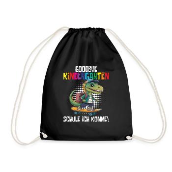 School Enrollment Dino Back to School - Drawstring Bag - black - Front