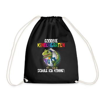 School Enrollment Dino Back to School - Drawstring Bag - black - Front