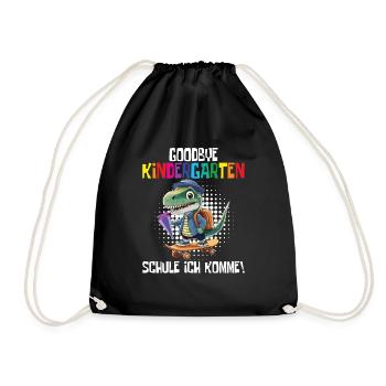 School Enrollment Dino Back to School - Drawstring Bag - black - Front