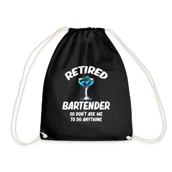 Barman à la retraite, alors ne me demandez pas - Sac de sport léger - noir - Devant