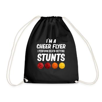 Je suis une pom-pom girl, je défie la mort à cause de ça - Sac de sport léger - noir - Devant