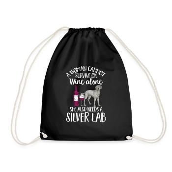 Silver Labrador Retriever Silver Lab - Sac de sport léger - noir - Devant