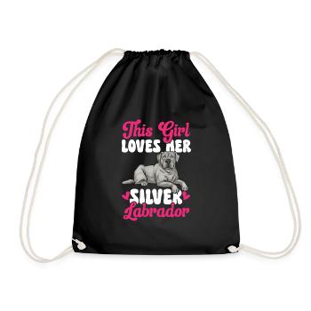 Silver Labrador Retriever Silver Lab - Sac de sport léger - noir - Devant