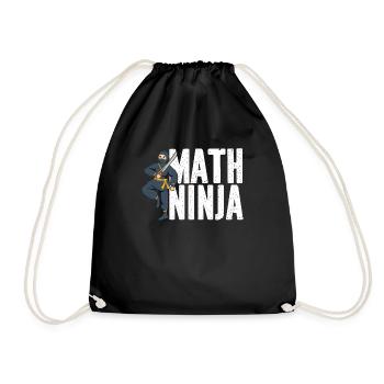 Drôle Math Ninja Mathématiques Geek Nombres - Sac de sport léger - noir - Devant