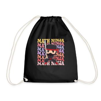 Drôle Math Ninja Mathématiques Geek Nombres - Sac de sport léger - noir - Devant